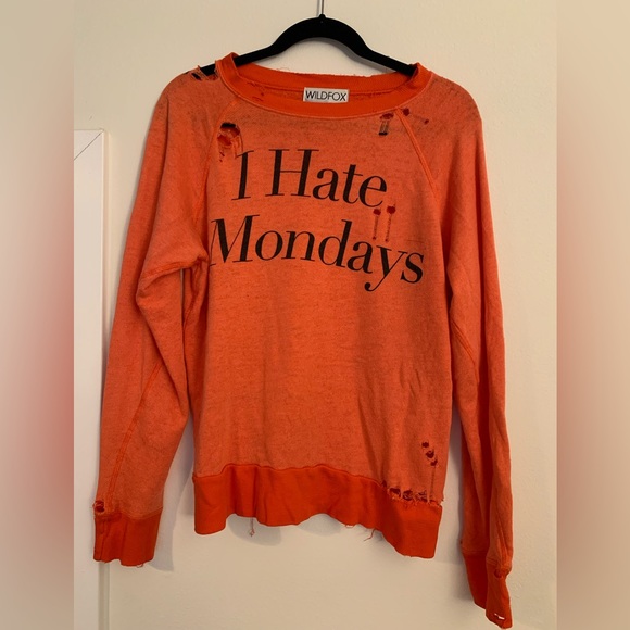 WILDFOX I Hate Mondays Long Sleeve Sweatshirt - Picture 2 of 4